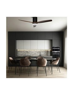 Ventilador de Teto Grande com LED YEN Preto+Madeira 15W 1500Lm CCT 2