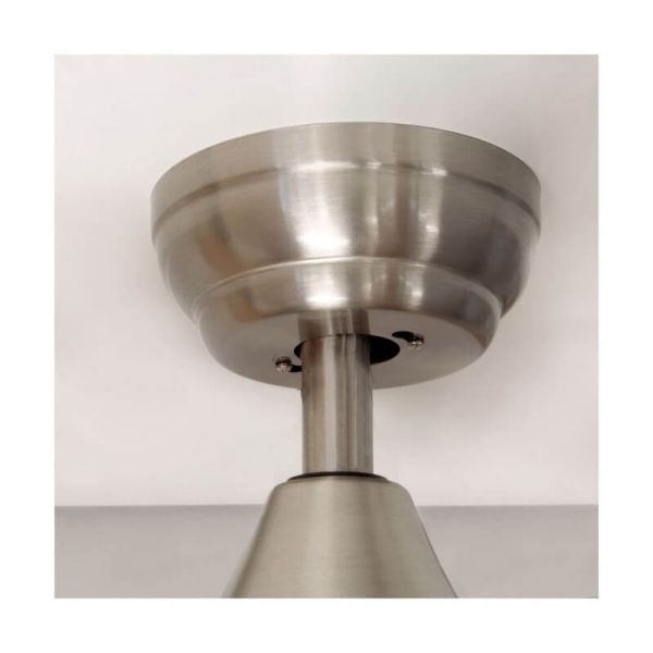 YENBIG Ventilateur LED DC bois foncé 18W 1600Lm CCT pour grandes pièces