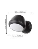 Aplique Pared LED Exterior NIVAROLO Bombilla incl.1X4,6W GU10 400lm IP44 | LeonLeds