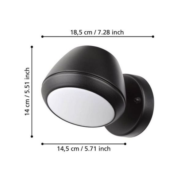 Applique murale LED d'extérieur NIVAROLO avec 1X4,6W GU10 400lm IP44 | LéonLeds