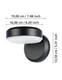 Aplique LED Exterior FORNACI Bombilla incl.1x8,7W 850lm IP44 | LeonLeds