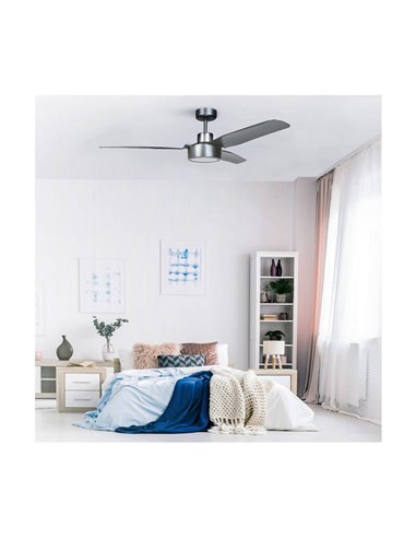 Ventilador de techo LED de acero Titano DC CIMIO  LED  22W 3CCT Fácil instalación