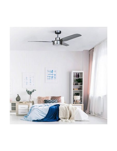 Ventilador de techo LED de acero Titano DC CIMIO  LED  22W 3CCT Fácil instalación