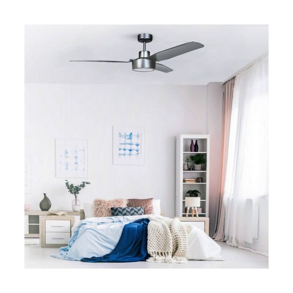 Ventilador de techo LED de acero Titano DC CIMIO  LED  22W 3CCT Fácil instalación
