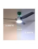 Ventilador de techo LED de acero Titano DC CIMIO  LED  22W 3CCT Fácil instalación