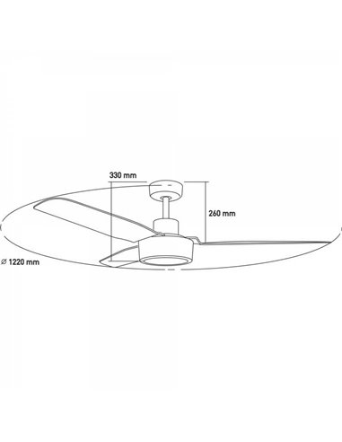 Installation facile en acier du ventilateur de plafond CIMIO LED 22W 3CCT de Titano DC LED