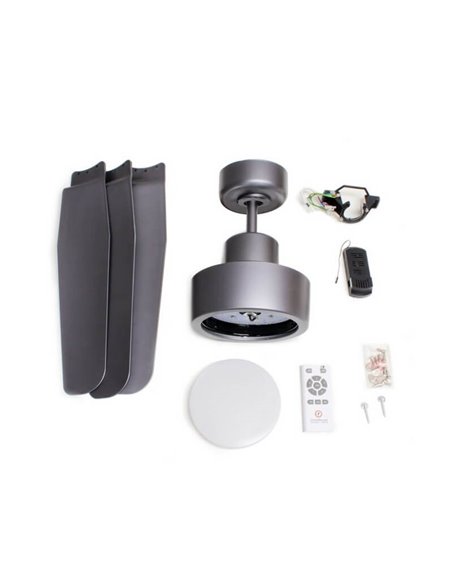 Ventilador de techo LED de acero Titano DC CIMIO  LED  22W 3CCT Fácil instalación