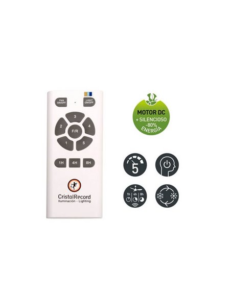 Ventilador de techo LED de acero Titano DC CIMIO  LED  22W 3CCT Fácil instalación
