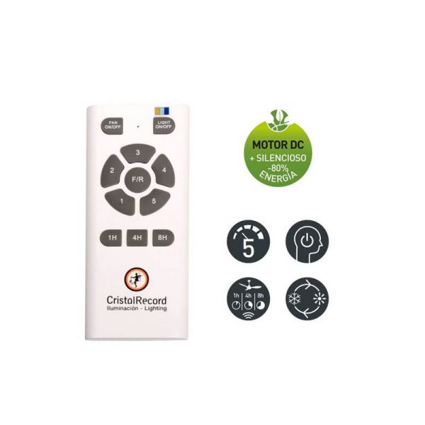 Ventilador de techo LED de acero Titano DC CIMIO  LED  22W 3CCT Fácil instalación