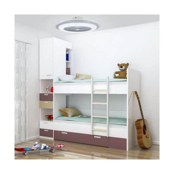 Ventilador redondo com pás ocultas e luz LED AC LIRIA 40W CCT