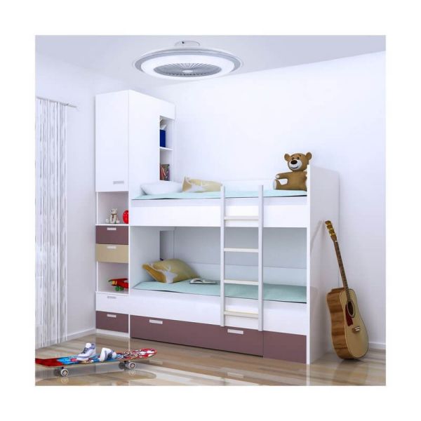 Ventilador redondo con aspas escondidas y luz LED AC LIRIA 40W CCT