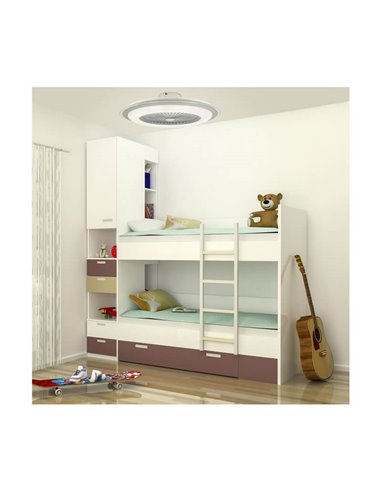 Ventilador redondo com pás ocultas e luz LED AC LIRIA 40W CCT