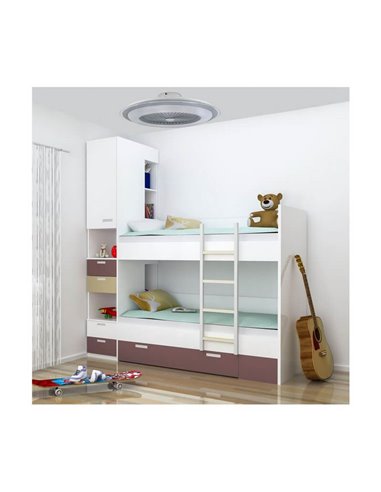 Ventilador redondo com pás ocultas e luz LED AC LIRIA 40W CCT