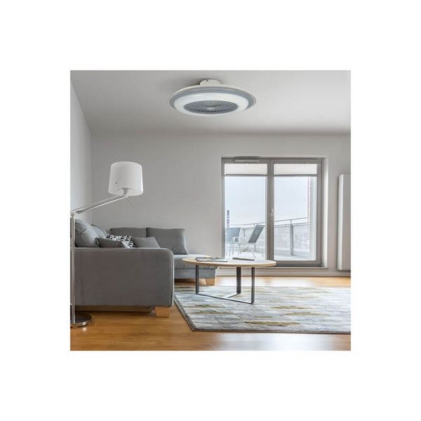 Ventilador redondo con aspas escondidas y luz LED AC LIRIA 40W CCT