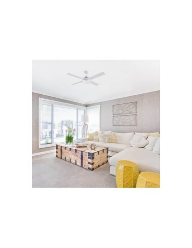 Ventilateur de plafond à moteur AC MILLAR blanc avec lumière 2xE27