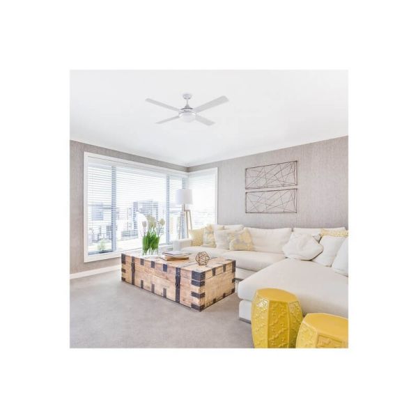 Ventilateur de plafond à moteur AC MILLAR blanc avec lumière 2xE27