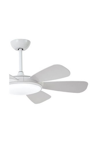 Ventilador de teto branco MODE LED com motor DC 6 lâminas 24W CCT