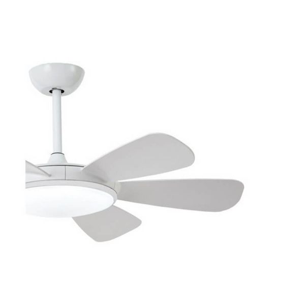 Ventilador de teto branco MODE LED com motor DC 6 lâminas 24W CCT
