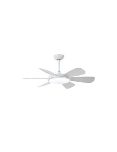 Ventilador de techo LED MODE blanco con motor DC 6 aspas 24W CCT