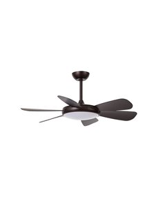 Ventilador de techo LED MODE negro con motor DC 6 aspas 24W CCT