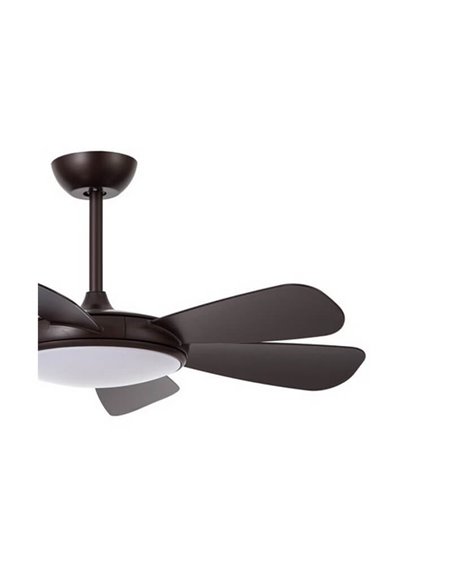 Ventilador de techo LED MODE negro con motor DC 6 aspas 24W CCT