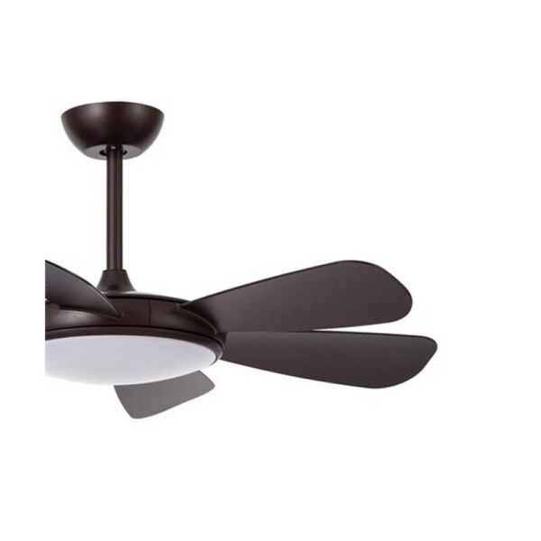 Ventilador de techo LED MODE negro con motor DC 6 aspas 24W CCT