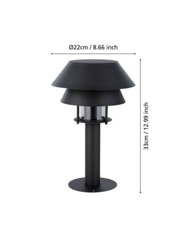 Baliza para Exterior 33cm CHIAPPERA Bombilla excl.1xE27 40W IP65 | LeonLeds