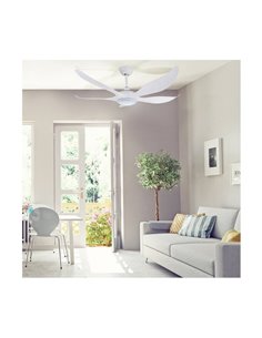 Ventilador de teto grande DC NORO branco LED 20W CCT, para grandes superfícies 2