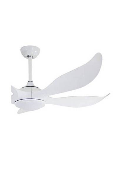Grand ventilateur de plafond DC NORO LED blanc 20W CCT, pour grandes surfaces