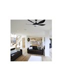 Ventilador de techo grande DC NORO negro LED 20W CCT, para grandes superficies