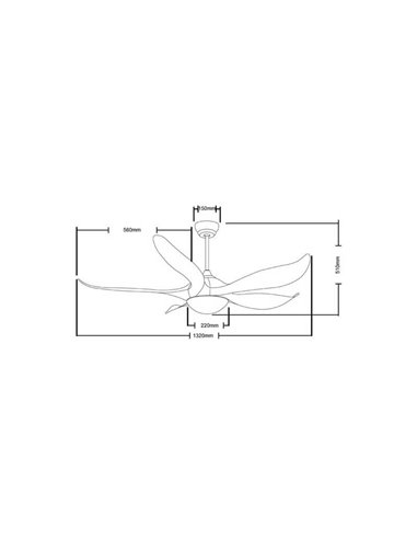 Ventilador de techo grande DC NORO negro LED 20W CCT, para grandes superficies