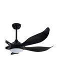 Ventilador de techo grande DC NORO negro LED 20W CCT, para grandes superficies