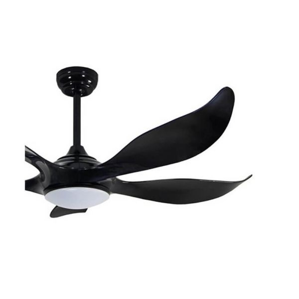 Ventilador de techo grande DC NORO negro LED 20W CCT, para grandes superficies