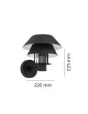 Aplique Exterior CHIAPPERA Bombilla excl.1xE27 40W IP65 | LeonLeds