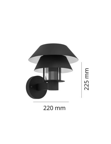 Aplique Exterior CHIAPPERA Bombilla excl.1xE27 40W IP65 | LeonLeds
