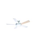Ventilador con Luz RANDY con aspas reversibles blanco y madera y motor AC 2xE27