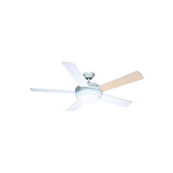 Ventilador con Luz RANDY con aspas reversibles blanco y madera y motor AC 2xE27
