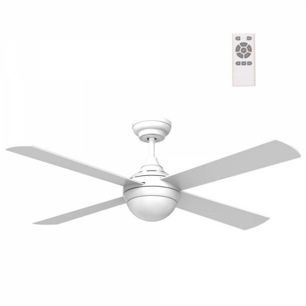 Ventilateur LED moderne avec moteur blanc CCT TEMPO DC 23W pour grandes pièces