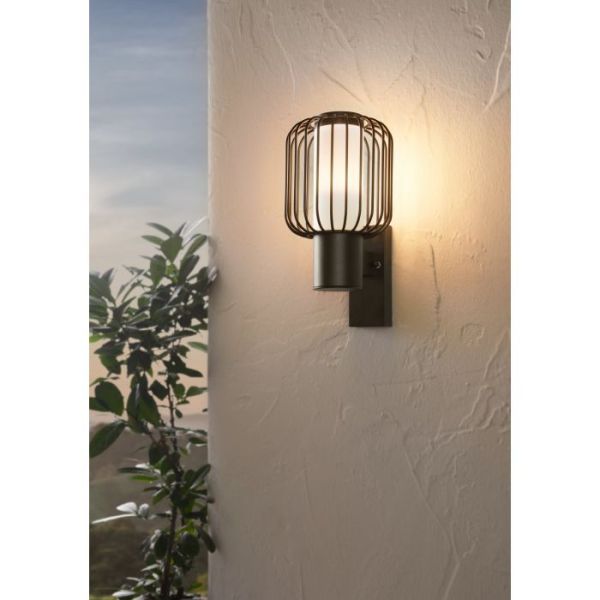 RAVELLO Grille Applique Extérieure Ampoule sans 1xE27 28W IP44 | LéonLeds