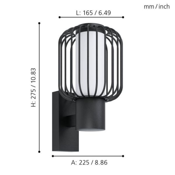 Aplique Exterior Rejilla RAVELLO Bombilla excl.1xE27 28W IP44 | LeonLeds