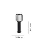 Baliza Exterior Superficie Rejilla RAVELLO Bombilla excl.1xE27 28W IP54 | LeonLeds