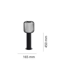 Baliza Exterior Superficie Rejilla RAVELLO Bombilla excl.1xE27 28W IP54 | LeonLeds 2