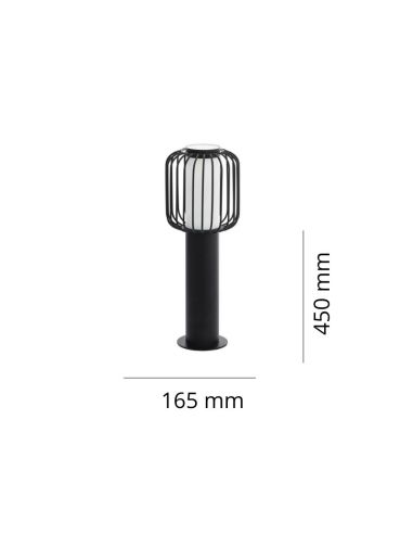 Baliza Exterior Superficie Rejilla RAVELLO Bombilla excl.1xE27 28W IP54 | LeonLeds