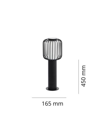 Baliza Exterior Superficie Rejilla RAVELLO Bombilla excl.1xE27 28W IP54 | LeonLeds