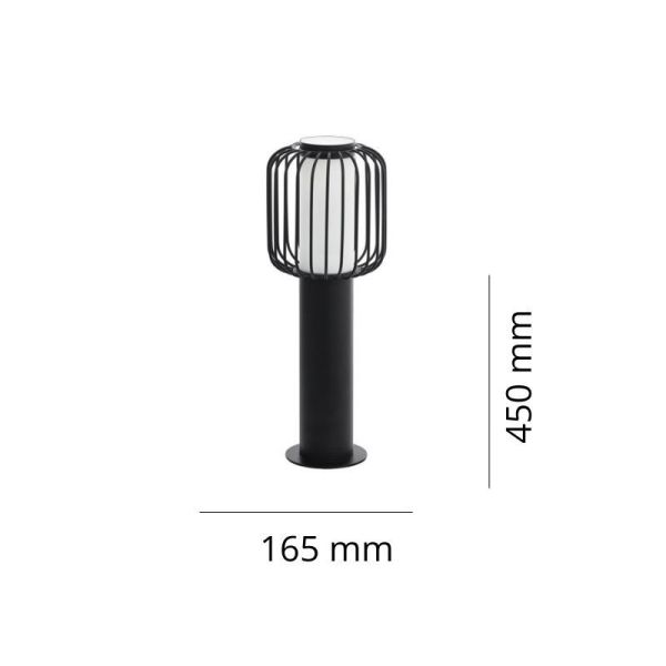 Baliza Exterior Superficie Rejilla RAVELLO Bombilla excl.1xE27 28W IP54 | LeonLeds