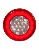 Lanterna traseira LED redonda com 3 funções, 12/24V, modelo 26043-1, da Lucidity | LeonLeds