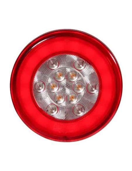 Feu arrière LED rond 3 fonctions 12/24 V 26043-1 Lucidity | LeonLeds