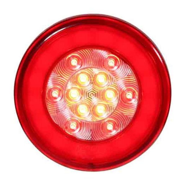Lanterna traseira LED redonda com 3 funções, 12/24V, modelo 26043-1, da Lucidity | LeonLeds