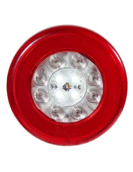 Piloto LED 3 Funciones Redondo Niebla Marcha Atrás y Posición 12/24V Lucidity | LeonLeds