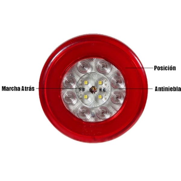 Feu LED 3 Fonctions Rond...